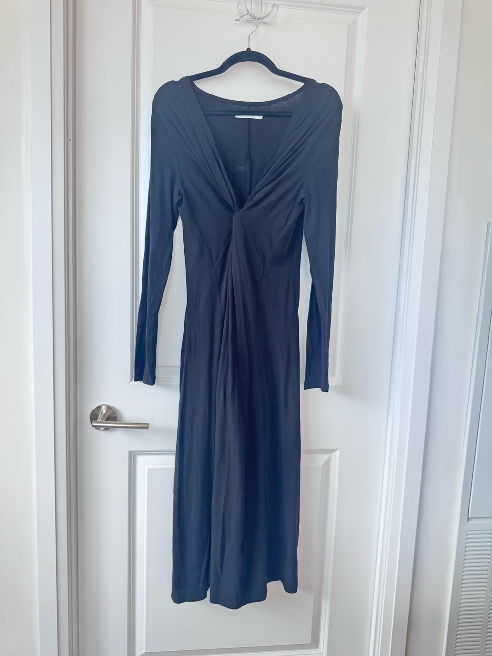 Oak + Fort Long-sleeve Black dress